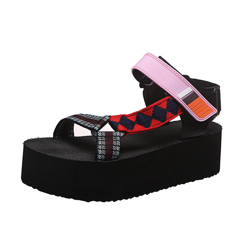 Women Travel Tribe Platform Sandals