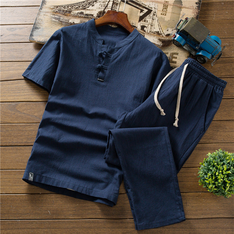 Men Summer Linen Comfort Lounge Set
