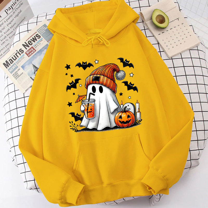 Women Halloween Ghost Pumpkin Hoodies