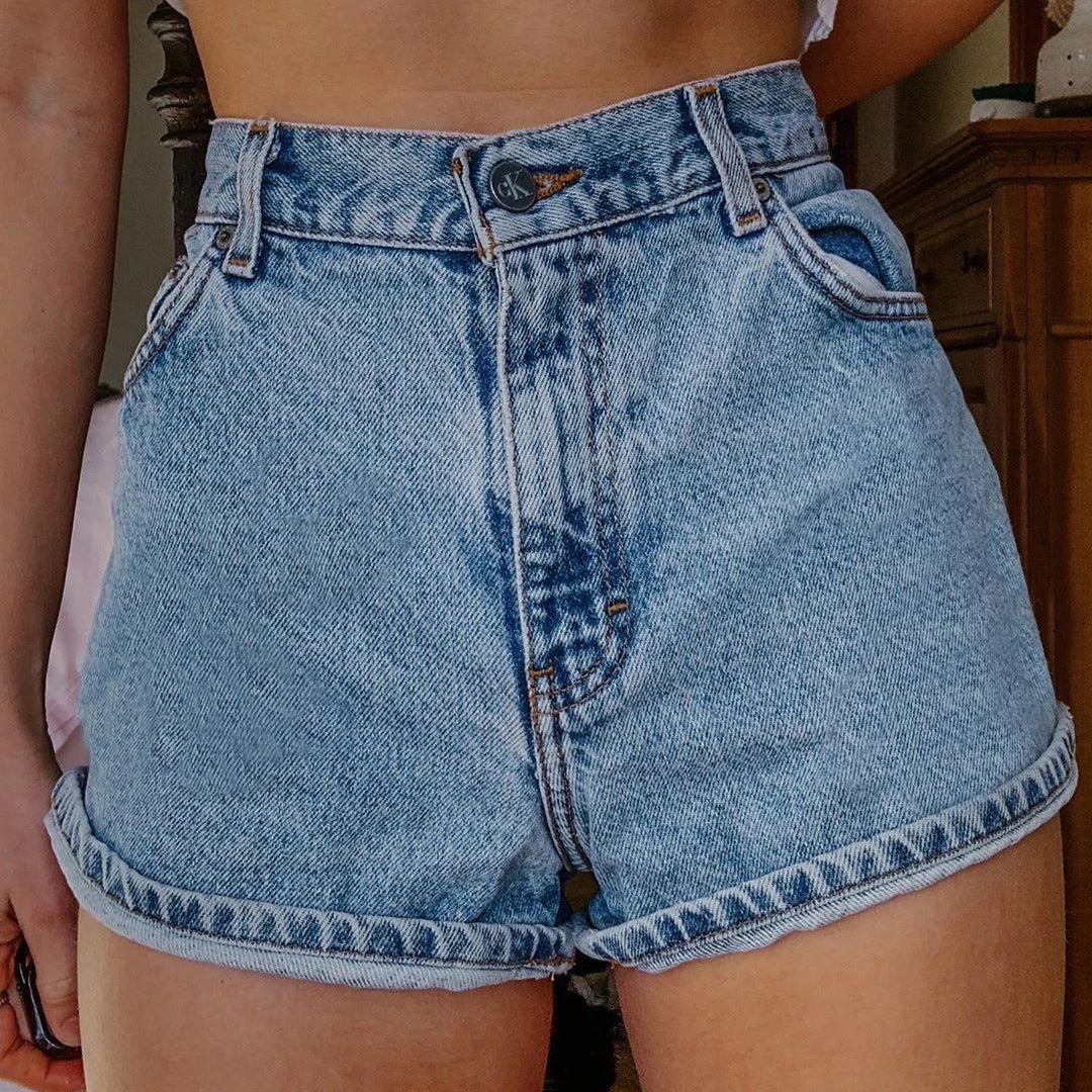 Women Leisure Commute Style Shorts Denim