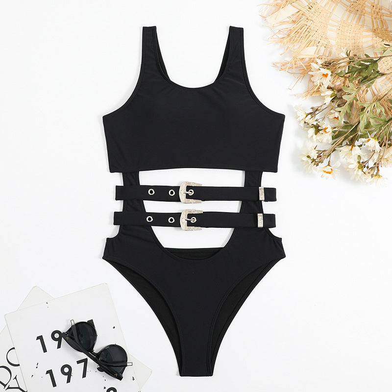 Women Spot Light Hollow-out Swimsuit