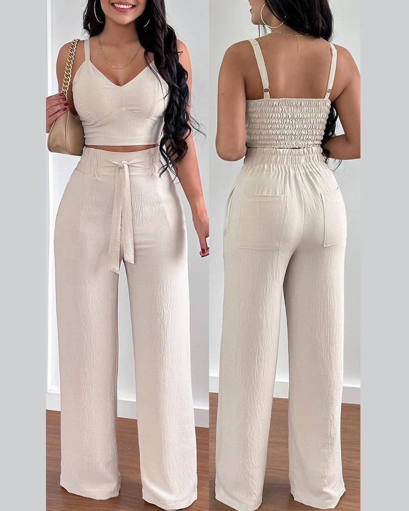 Women’s Fashion Suspenders Two-piece Suit