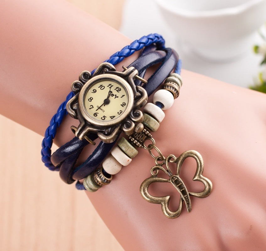 Women Butterfly Pendant Fashion style Watch