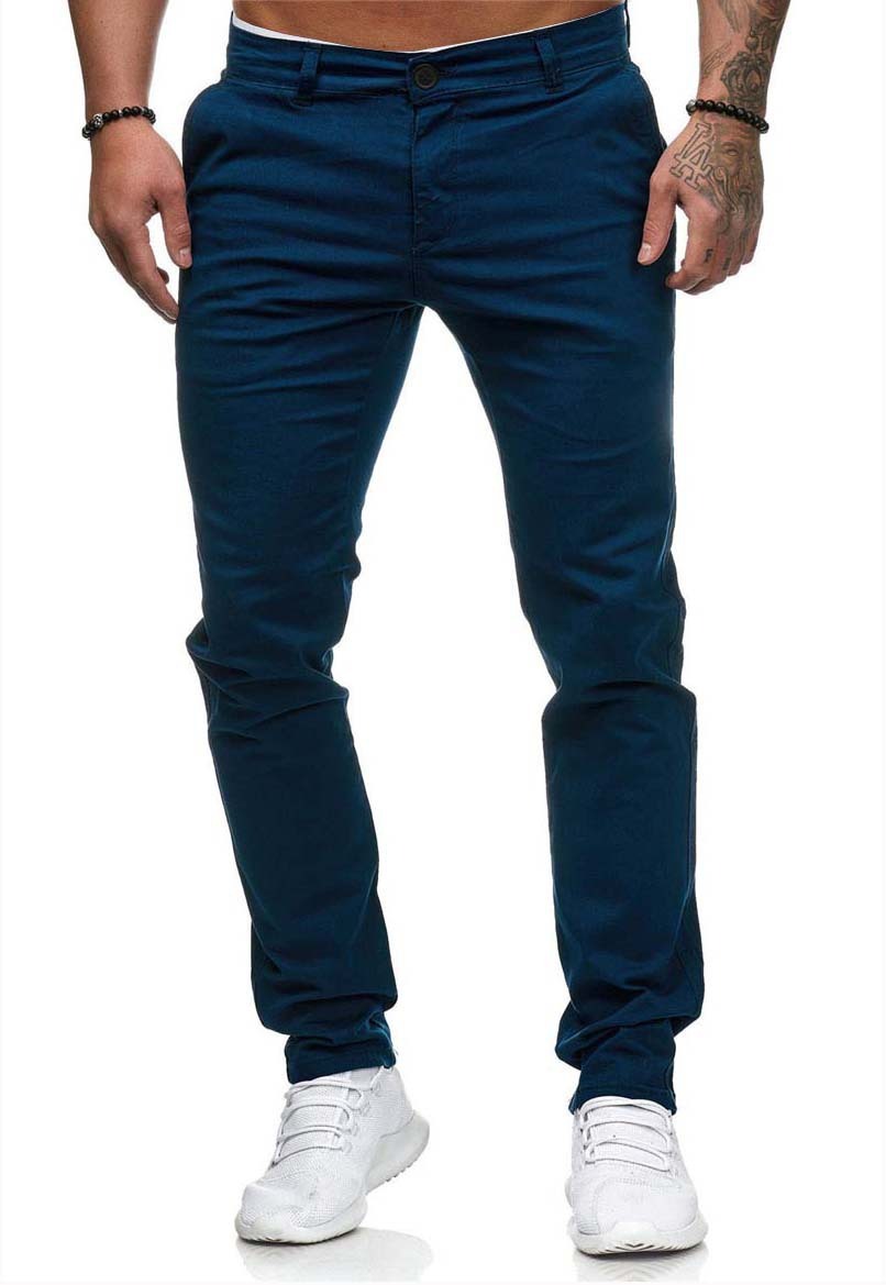 Men's Solid Color Work Casual trousers