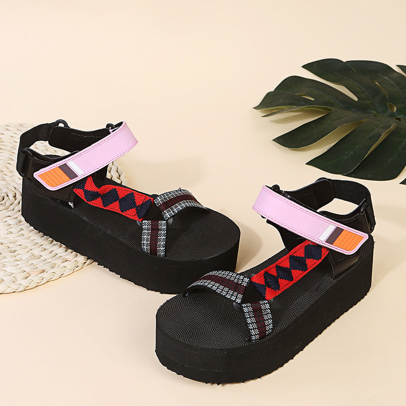 Women Travel Tribe Platform Sandals