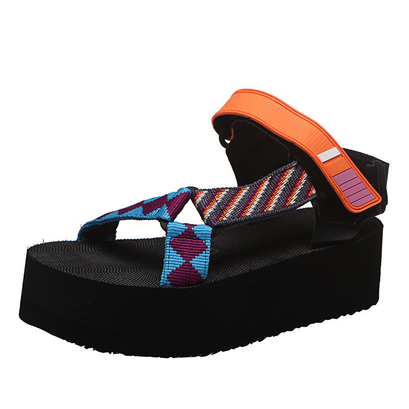Women Travel Tribe Platform Sandals