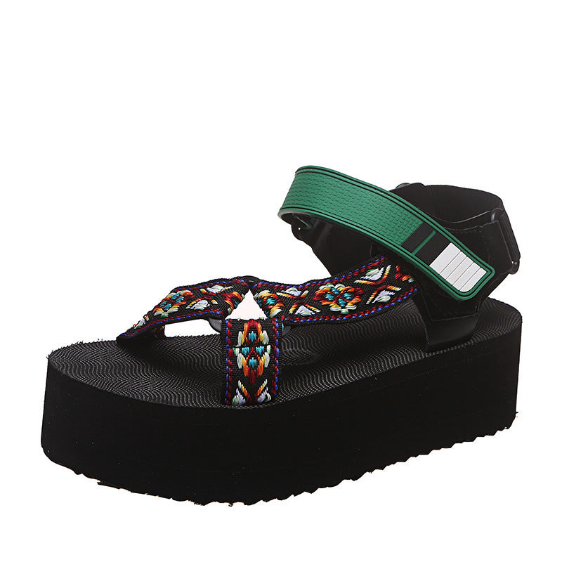 Women Travel Tribe Platform Sandals