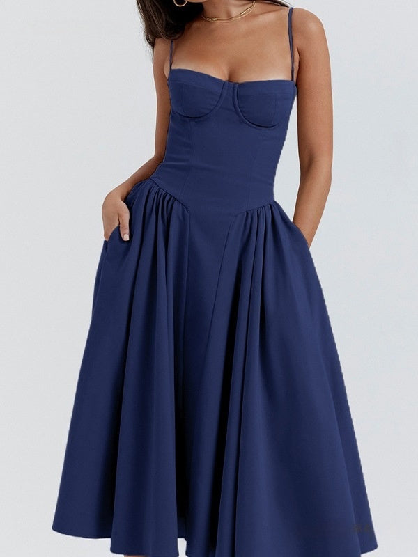 Women Elegant French Vintage Dress