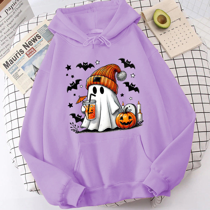 Women Halloween Ghost Pumpkin Hoodies