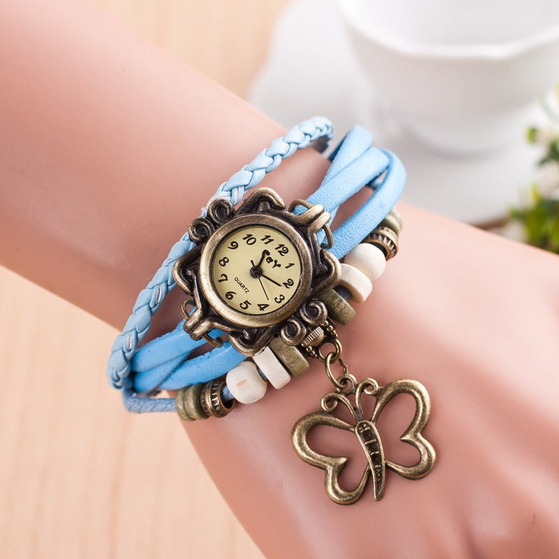 Women Butterfly Pendant Fashion style Watch