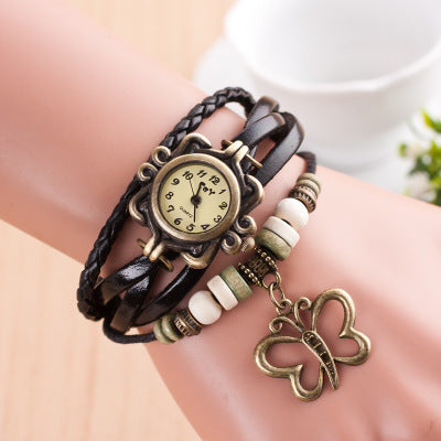 Women Butterfly Pendant Fashion style Watch