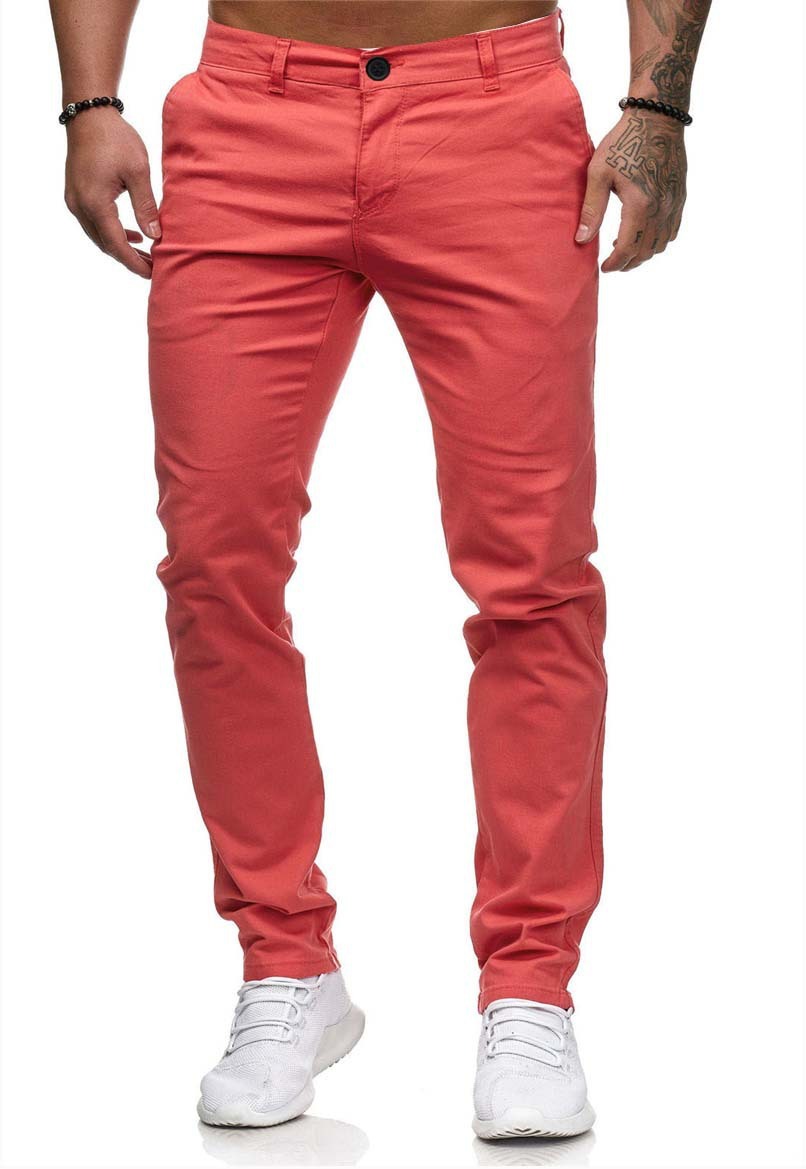 Men's Solid Color Work Casual trousers