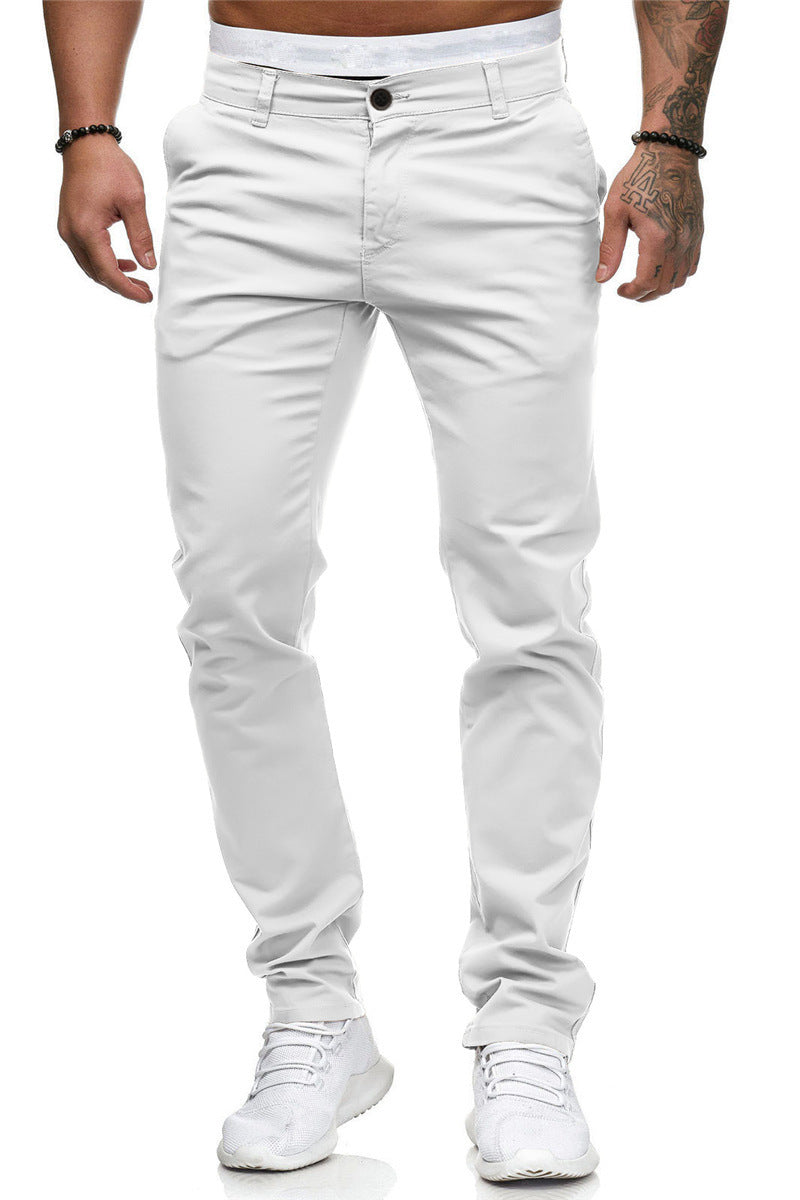 Men's Solid Color Work Casual trousers