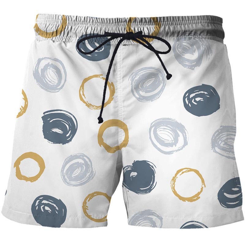 Men Abstract Graffiti Swim Shorts