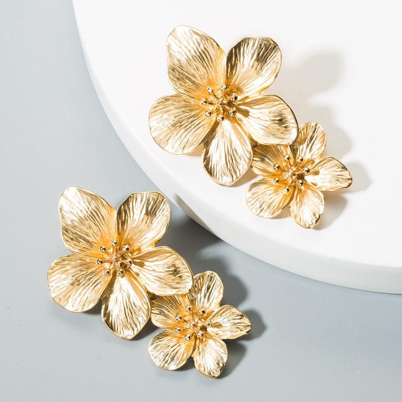 Women Flower Petal Earrings