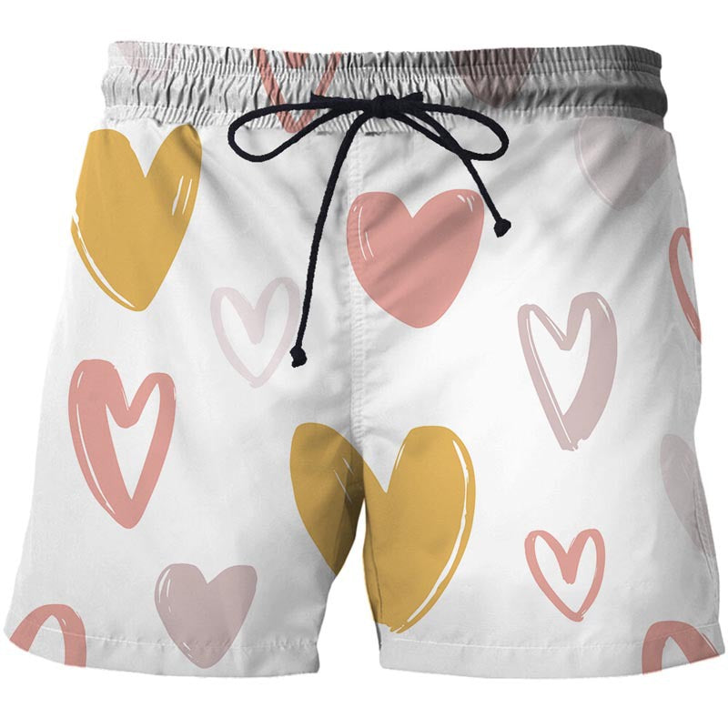 Men Abstract Graffiti Swim Shorts