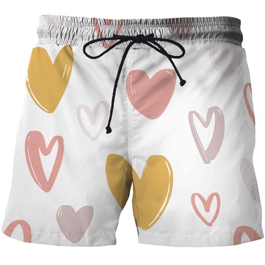 Men Abstract Graffiti Swim Shorts