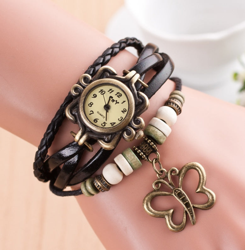 Women Butterfly Pendant Fashion style Watch