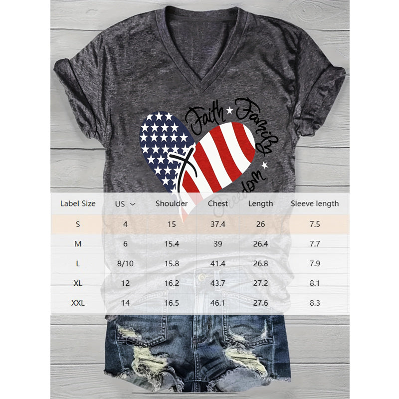 Women's American Heart Summer Shirt