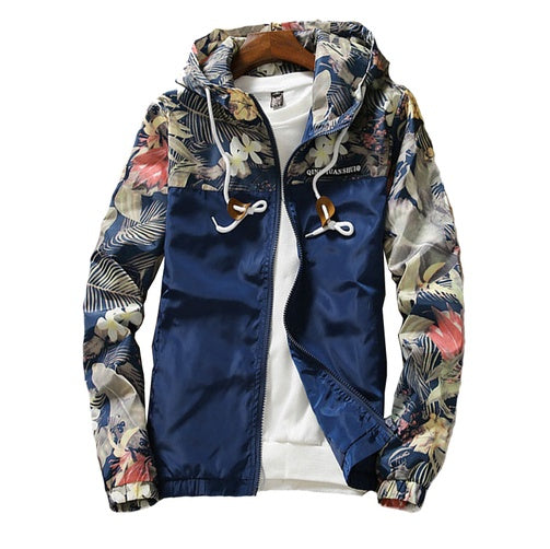 Men Tropical Light Weight Print Fashion Jacket