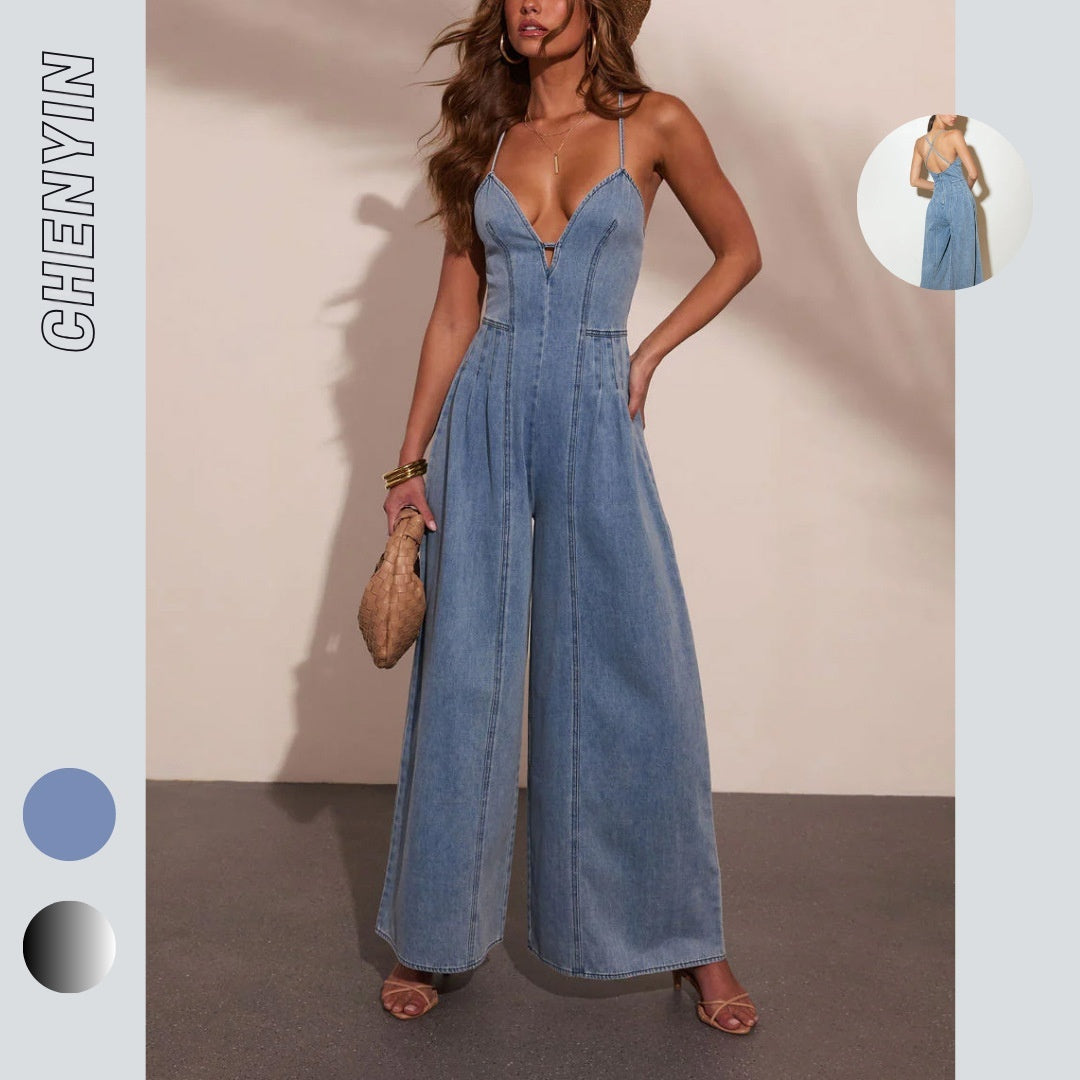 Women's Chenyin Denim Jumpsuit