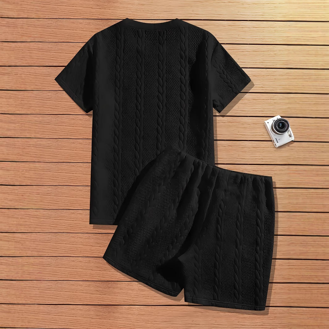 Men's Vacation Patch Design Two-piece Set