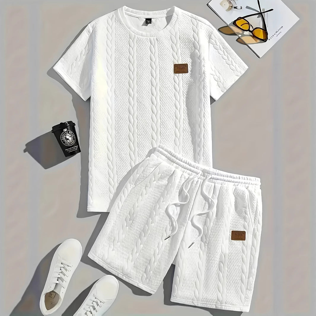Men's Vacation Patch Design Two-piece Set