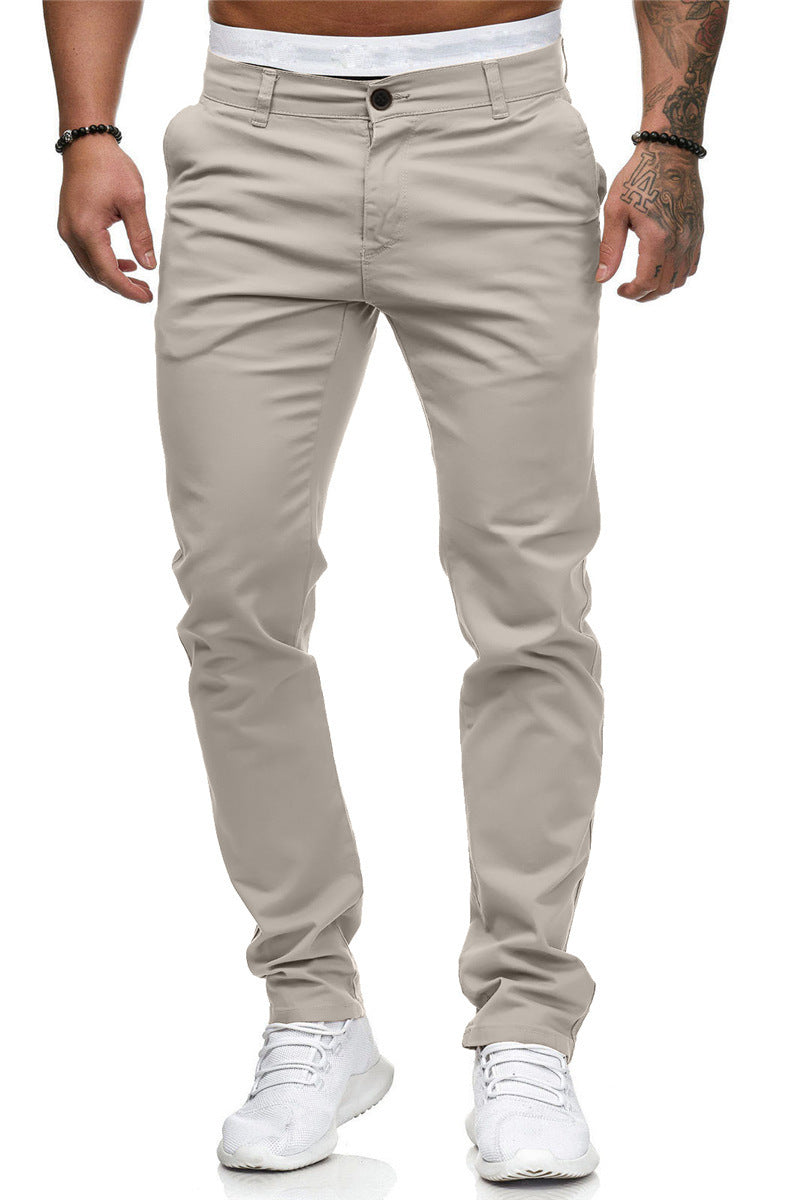 Men's Solid Color Work Casual trousers