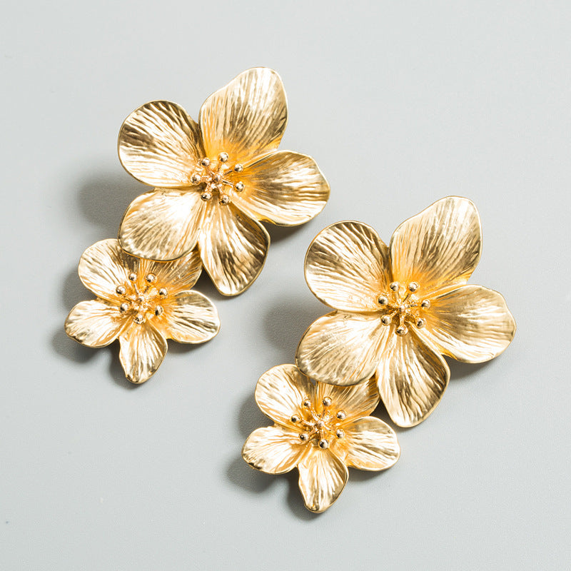 Women Flower Petal Earrings