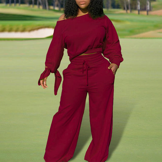 Women's Beauty Sweat Casual Pants Set