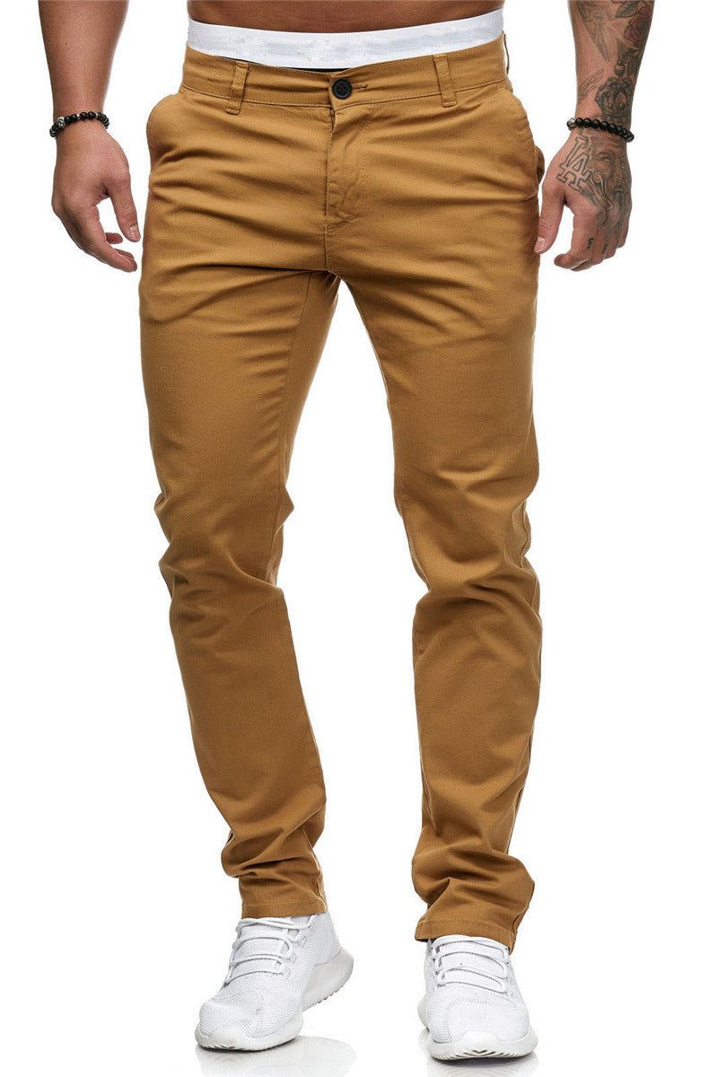 Men's Solid Color Work Casual trousers