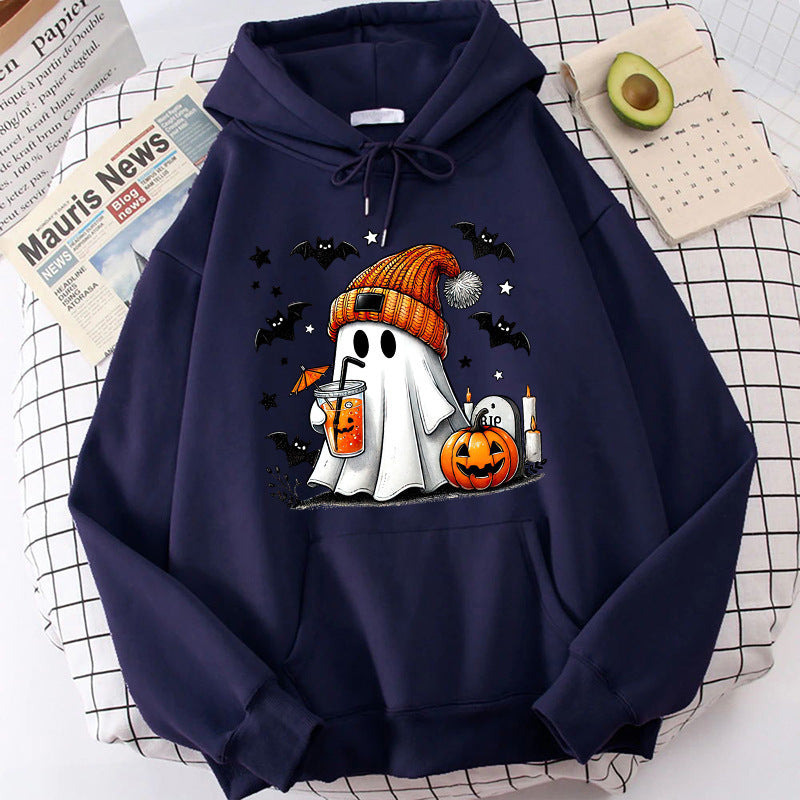 Women Halloween Ghost Pumpkin Hoodies