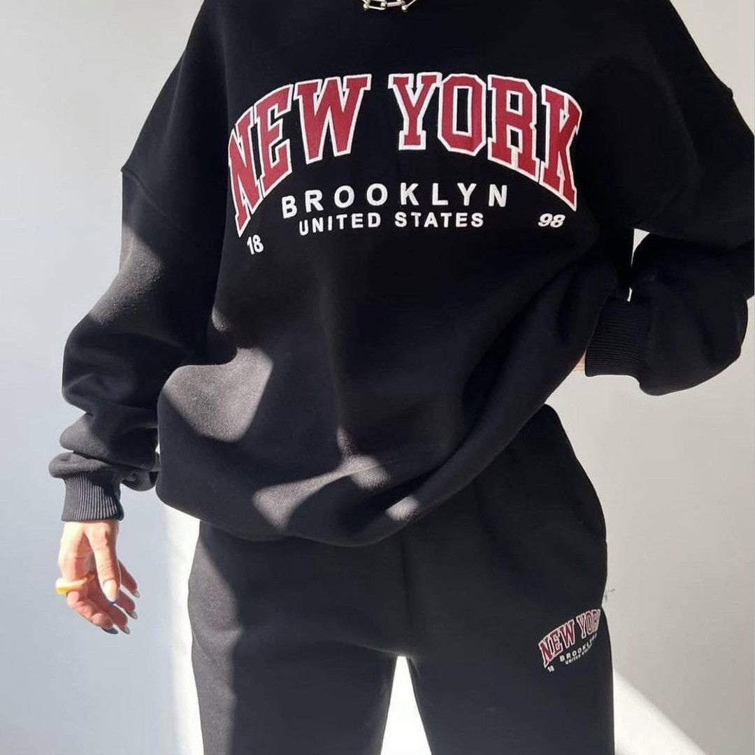 Women's New York Padded Lounge Sweater Set