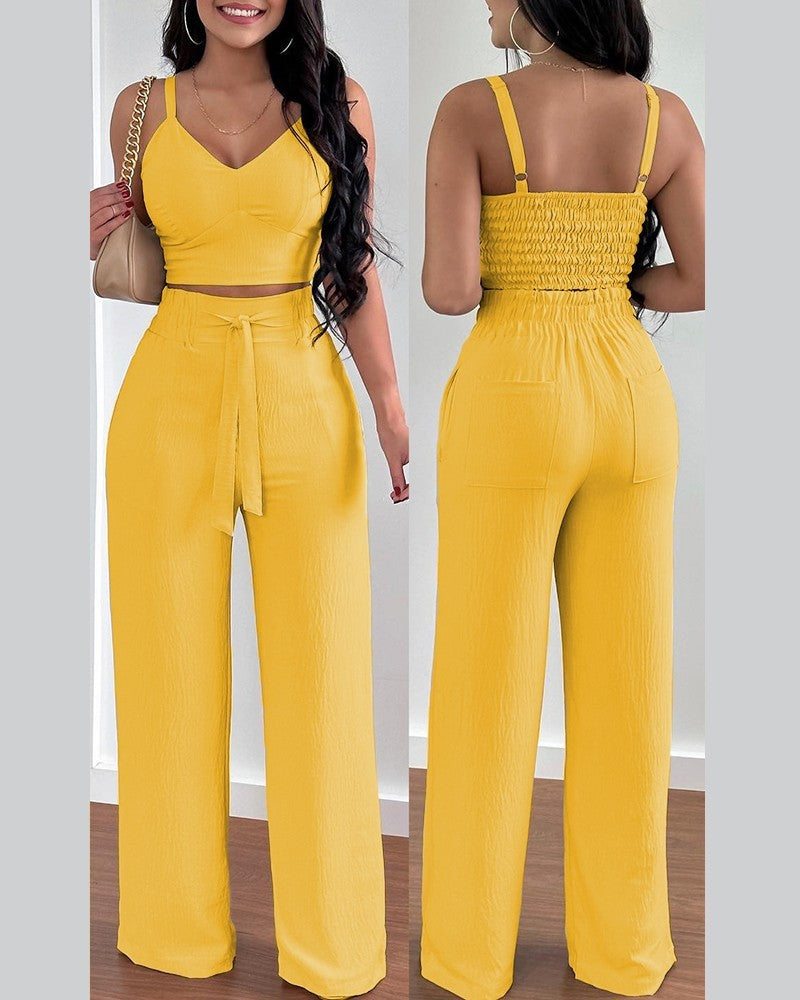 Women’s Fashion Suspenders Two-piece Suit