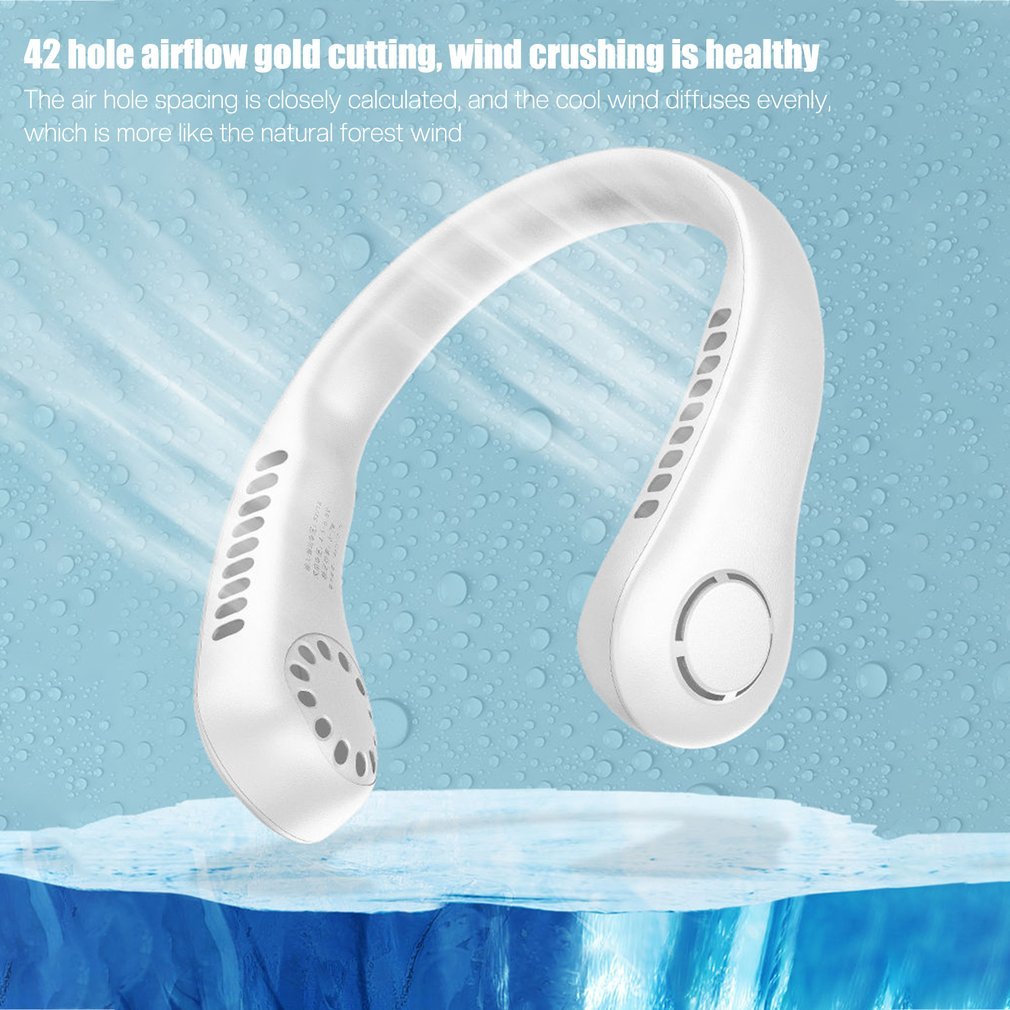 Mini Leafless Portable Hanging Neck Fan