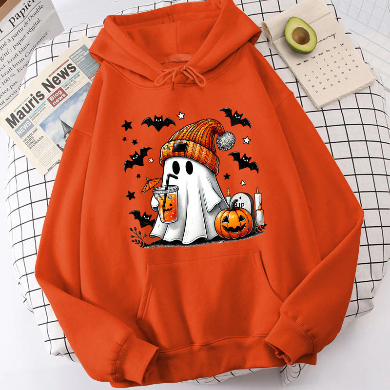 Women Halloween Ghost Pumpkin Hoodies