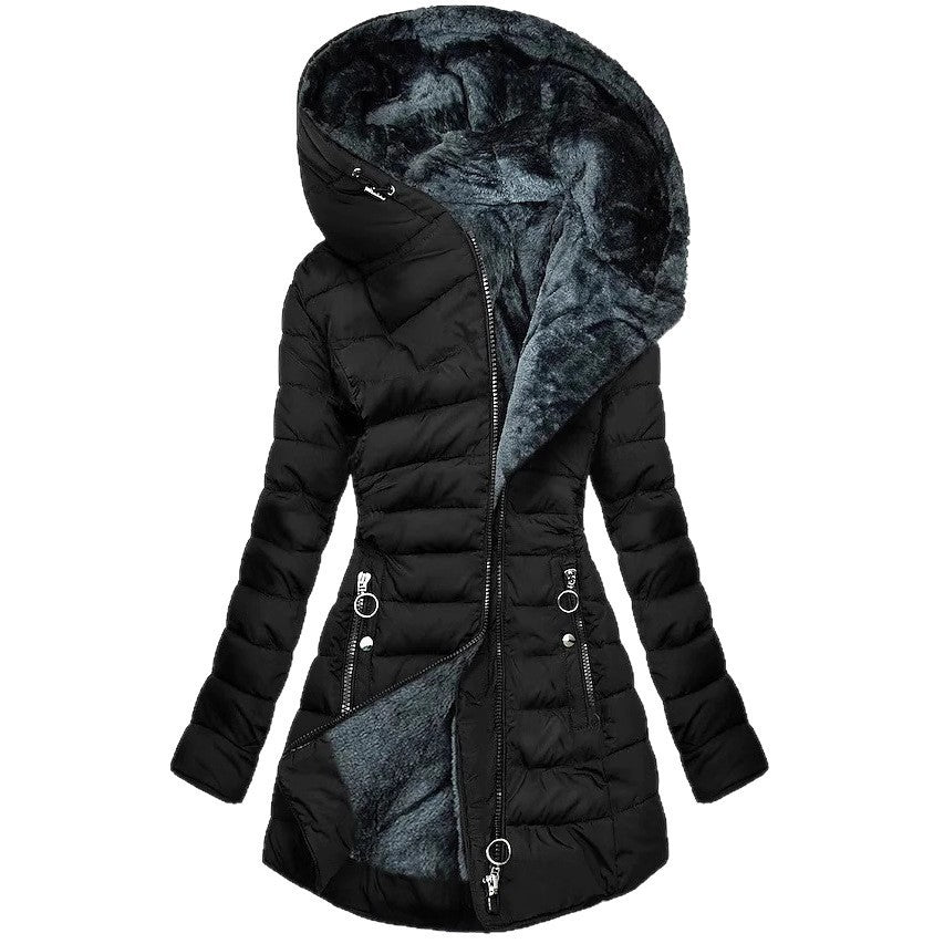 Women Winter Slim-fit padded Hood Coat