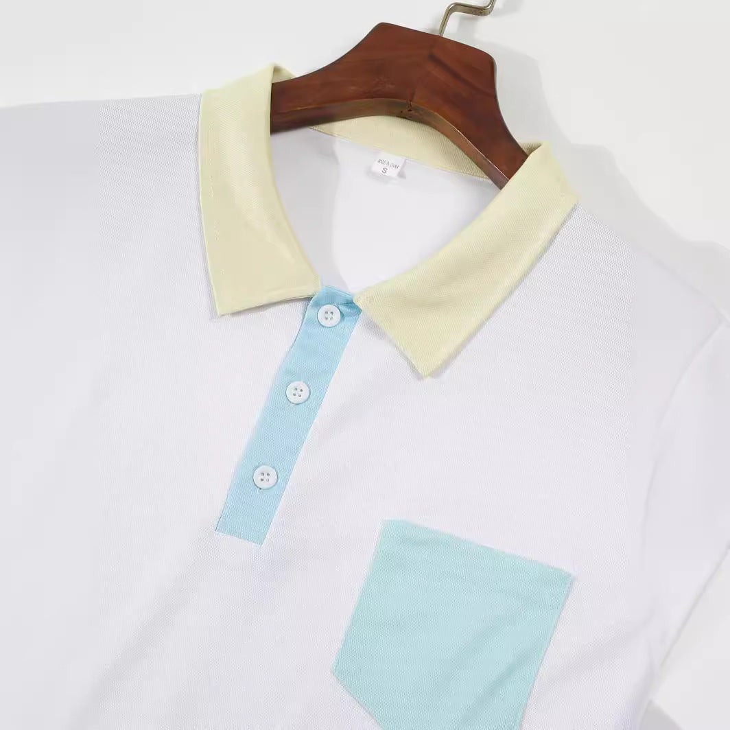 Men Color Block Trendy Fashion Polo