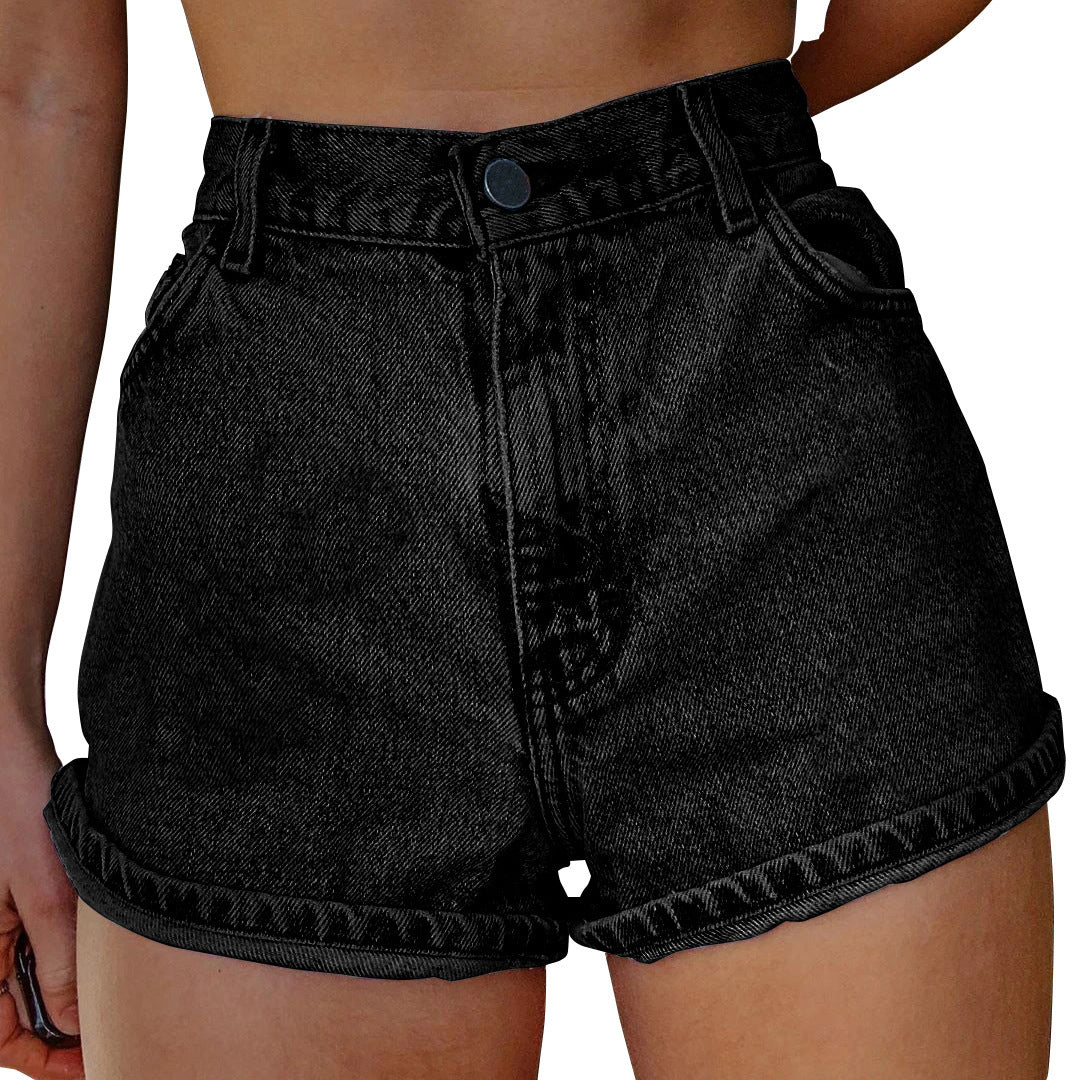Women Leisure Commute Style Shorts Denim