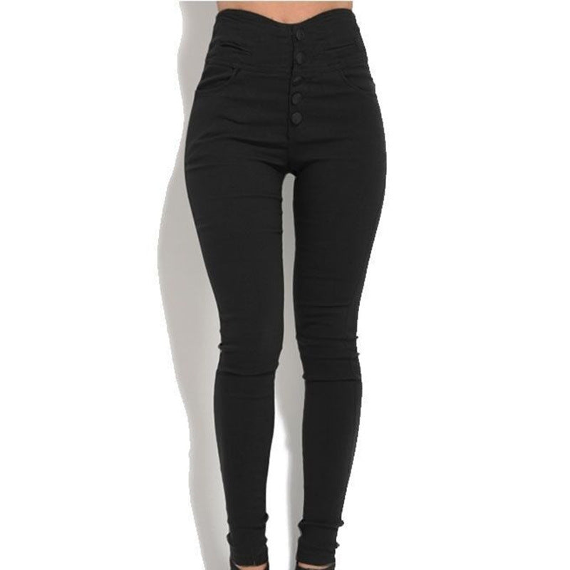 Women's Explosive Button Stretch Pants