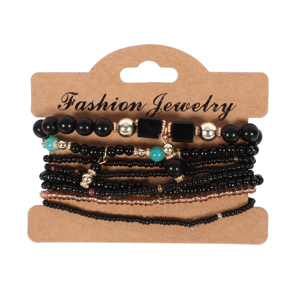 Women Bohemian Handmade Beads Bracelet Set