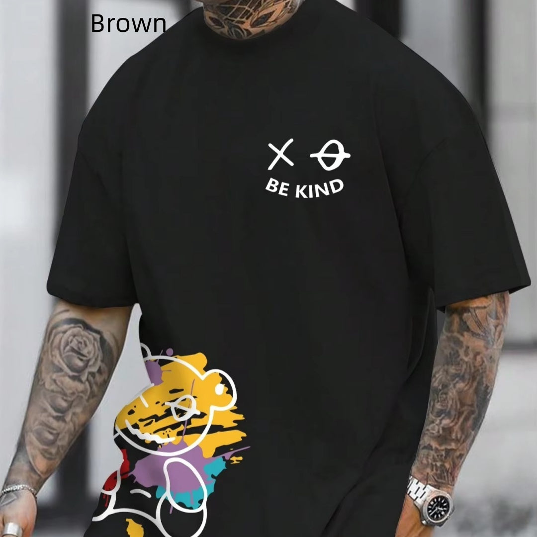 Men's Be Kind Printed 2D T-Shirt