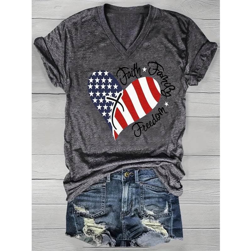 Women's American Heart Summer Shirt