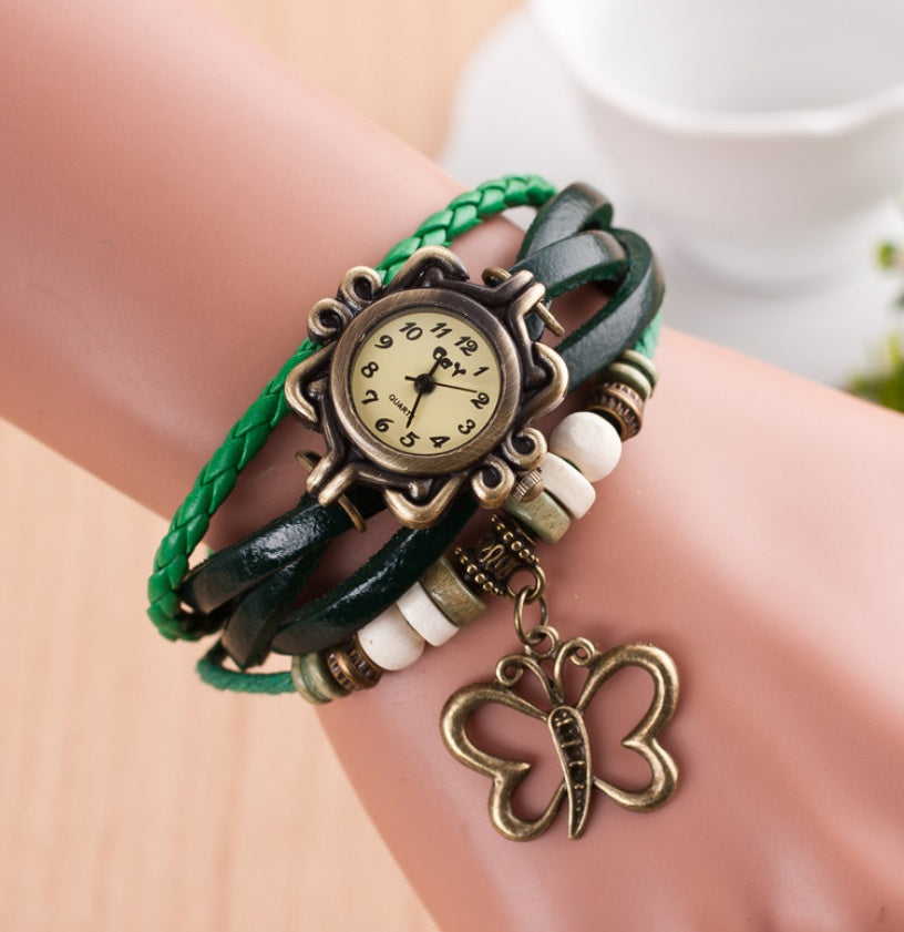 Women Butterfly Pendant Fashion style Watch