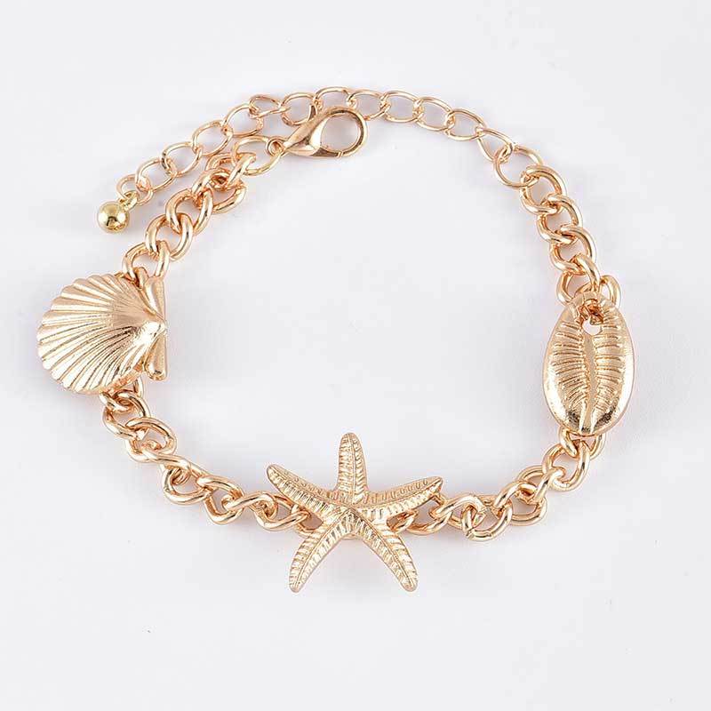 Women Starfish shell pearl combination bracelet