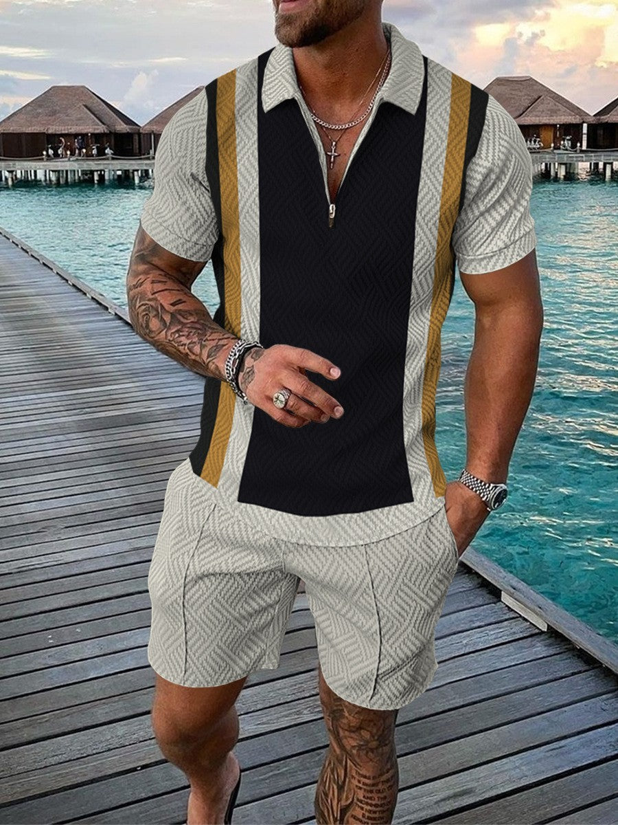 Men European And American Suit Shorts Set