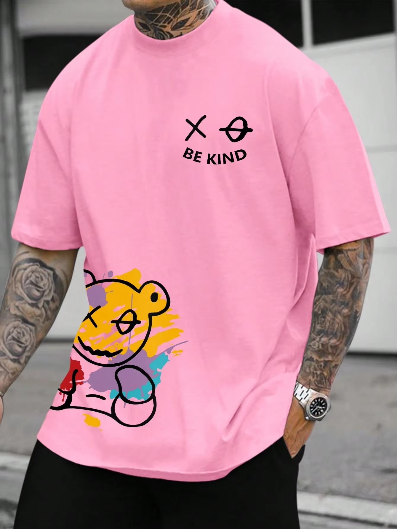 Men's Be Kind Printed 2D T-Shirt