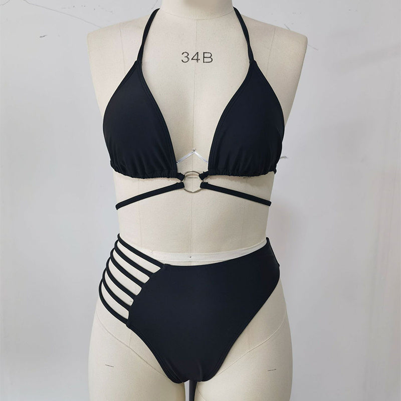 Women Two-piece Beach Cutout Strap Summer Bikini