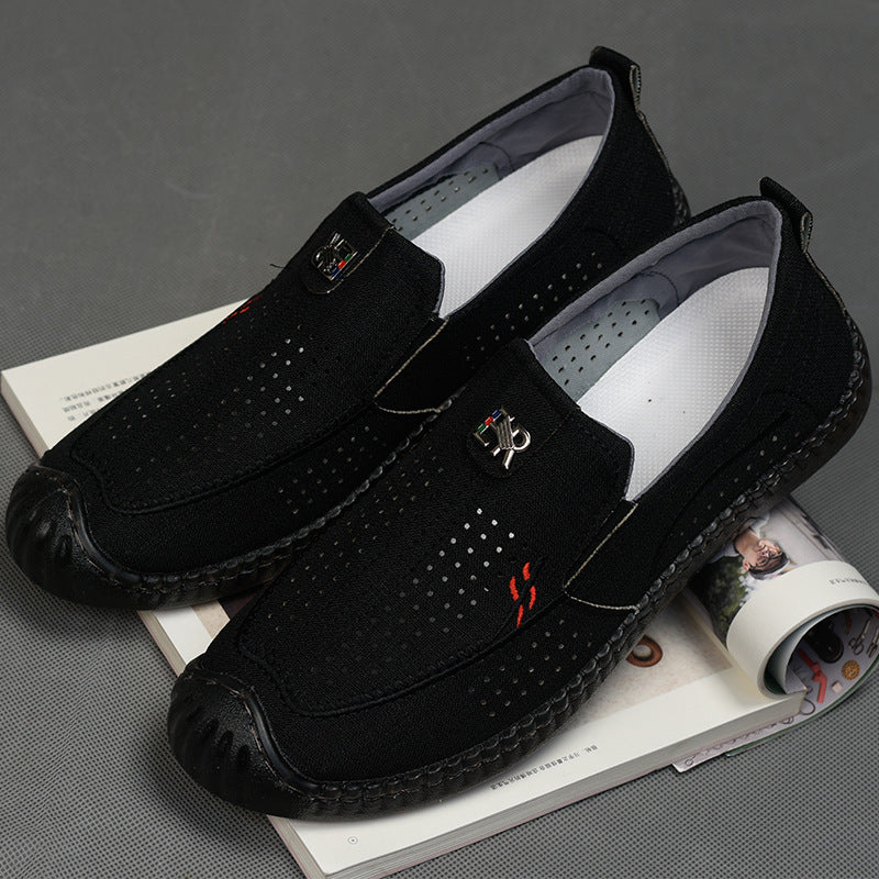 Men Beijing Summer Hollow Breathable Casual Shoe
