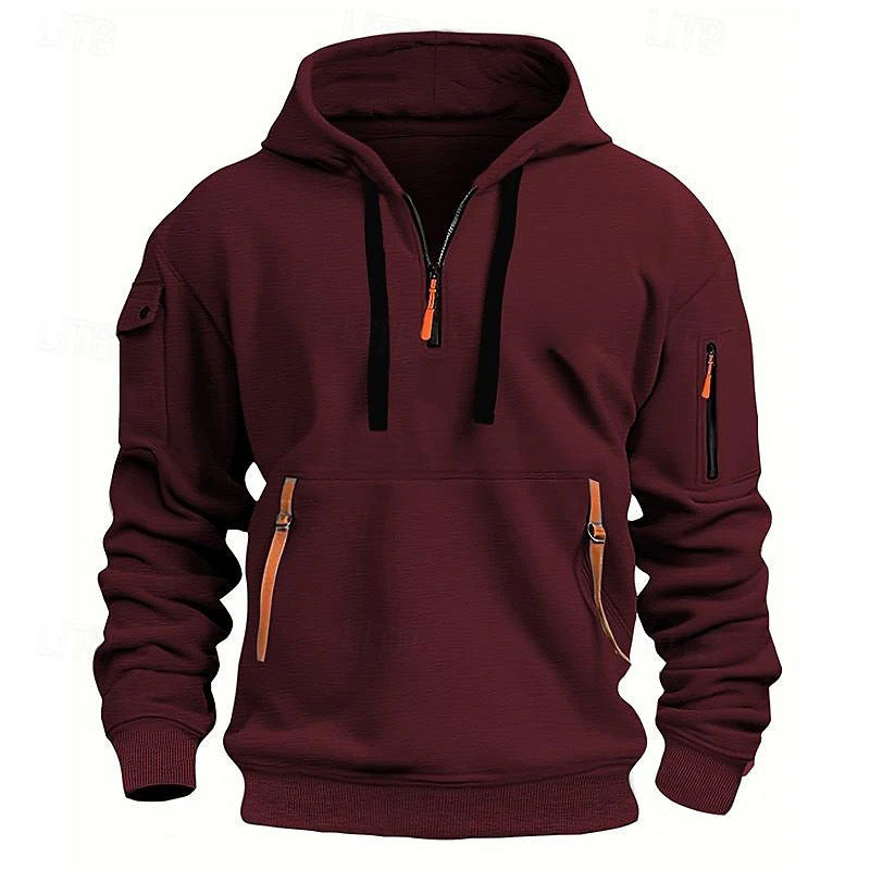 Men Comfort Shoulder Hooded Sweatshirt